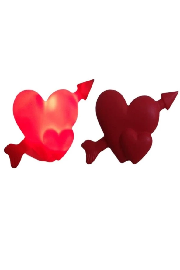 Dekoratif Hediyelik Aksesuar Pilli Kırmızı Işıklı Kalp