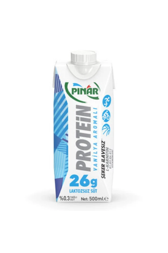 Protein Vanilya Aromalı Süt 500 Ml ( 3 Adet )