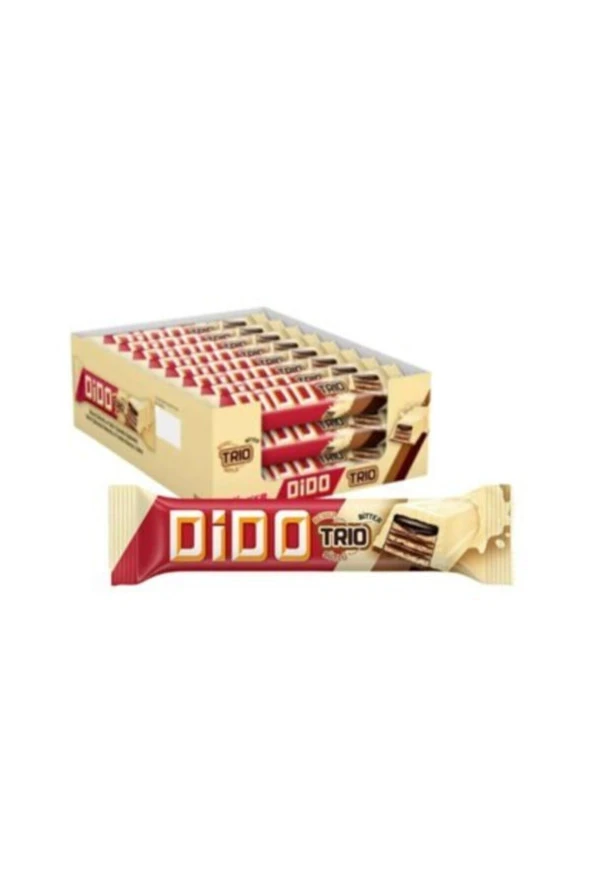 Dido Trio Beyaz Çikolatalı Gofret 36,5 Gr 24 Adet