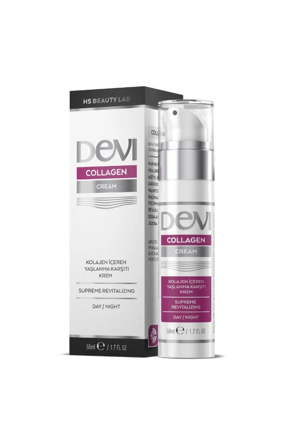 Devi Collagen Cream 50ml Yaşlanma Karşıtı Nemlendirici Kolajen Krem