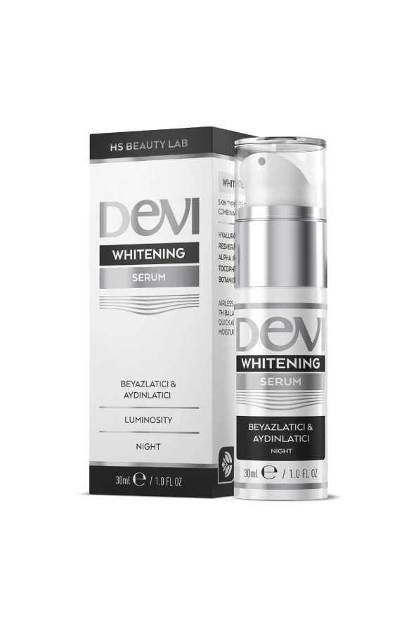 Devi Whitening Serum 30ml Yoğun Nemlendirme Etkili Cilt Beyazlatıcı Serum