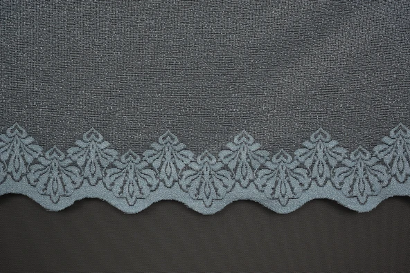 DAR ETEK MAVİ RENK TEK KANAT Hazır dikilmiş Pileli Fon Perde 75*260 cm - Resim 4