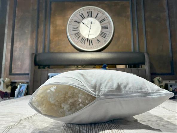 Yüncü Hanım %100 Saf Merinos Kuzu Yünü Dolgu Yastık (50 x 70 cm Ebat, 900 gr Ağırlık) - 2