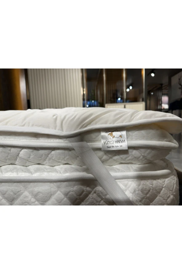 Yüncü Hanım Merinos Kuzu Yünü 160x200 Çift Kişilik Yatak Pedi (%100 Merinos Kuzu Yünü) - 2