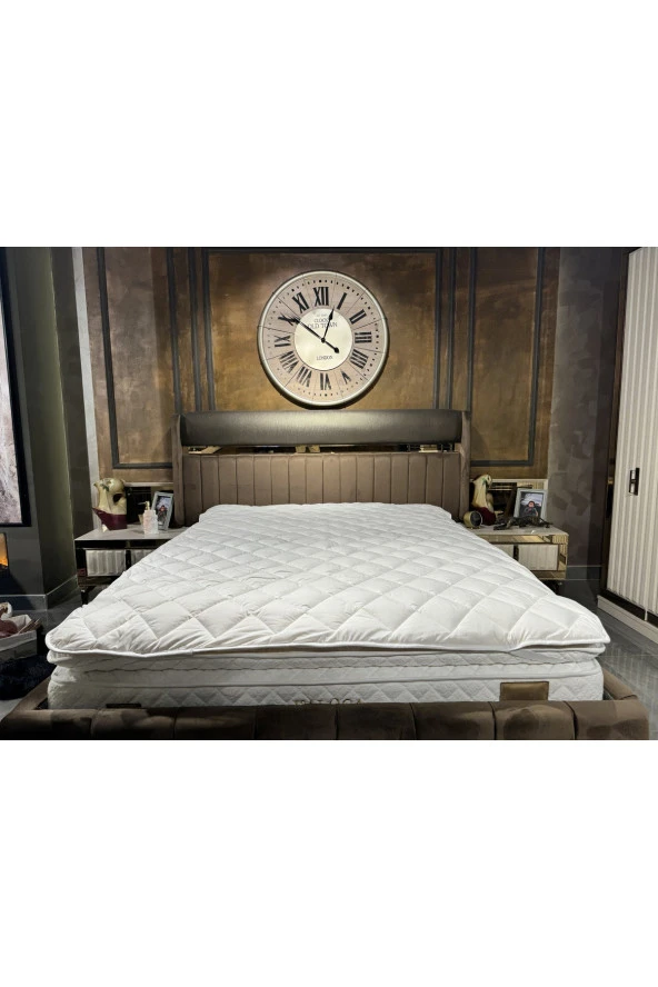 Yüncü Hanım Merinos Kuzu Yünü 160x200 Çift Kişilik Yatak Pedi (%100 Merinos Kuzu Yünü) - 4