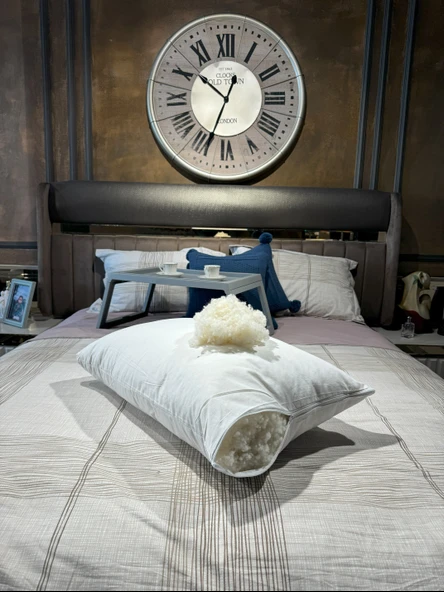 Yüncü Hanım %100 Saf Merinos Kuzu Yünü Dolgu Yastık (50 x 70 cm Ebat, 900 gr Ağırlık) - 4