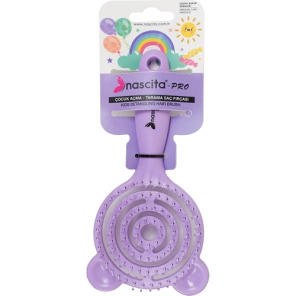 Nascita Pro Üç Boyutlu Çocuk Saç Fırçası Lila -39 - 2