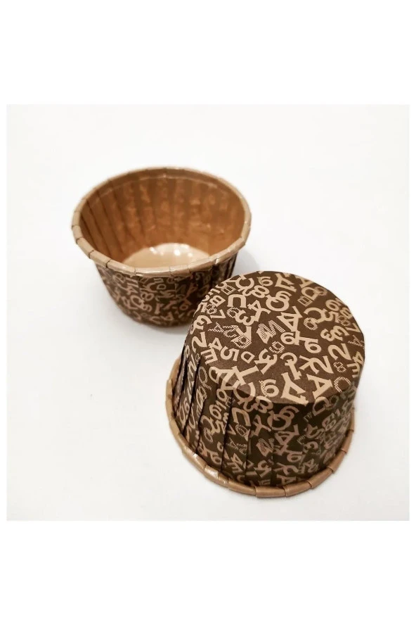 Dolphin Muffin Kağıt Karton Yazı Desenli Cupcake Kek Kalıbı Kapsülü Kabı - 50 Adetlik 5 Paket - Resim 3