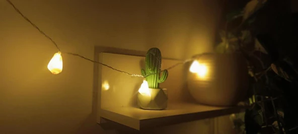 Deniz Kabuklu Pilli Dekoratif Led Işık Yılbaşı Süsü 2 Metre - 7