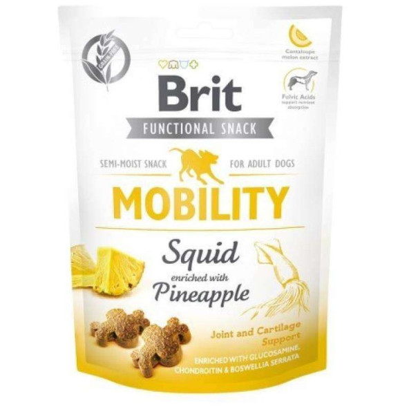 Brit Care Mobility Kalamar ve Ananaslı Tahılsız Köpek Ödülü 150Gr