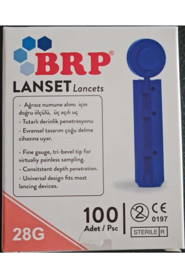 BRP Lanset Parmak Delme Iğnesi 28 G 100 Adet