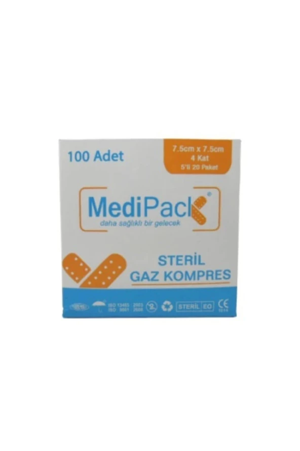 MEDİPACK 7,5*7,5 4kat Steril Spanç