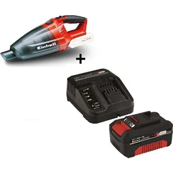 Einhell Te-Vc 18 Li Solo Akülü Araç ve Ev Süpürgesi + 4.0 Ah Starter Kit ürün görseli