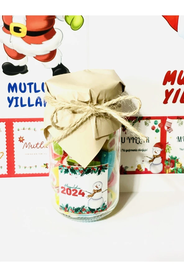 Merhaba 2024 Mix Yılbaşı Şeker Kavanozu 130 gr