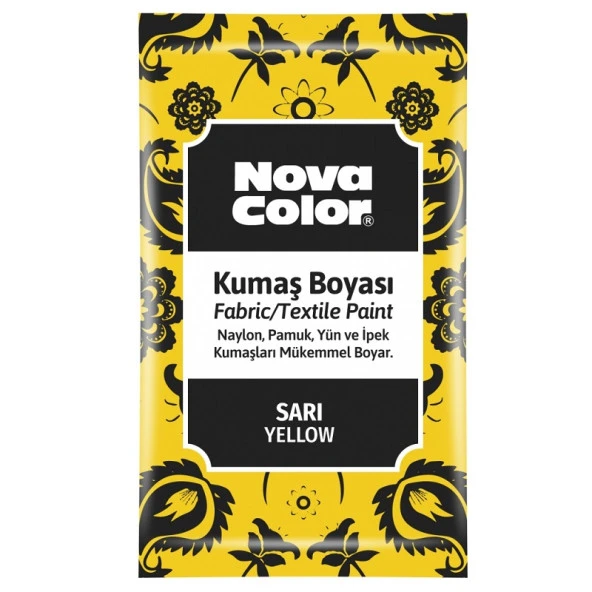 Nova Color Toz Kumaş Boyası Sarı 12 Gr Nc-900