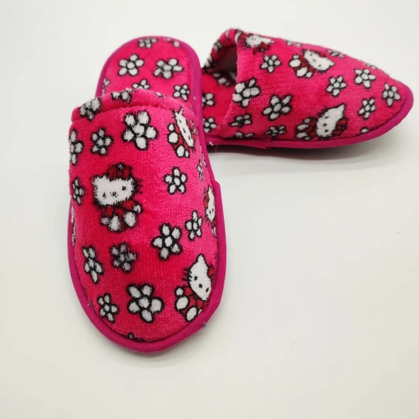 Kedi Desenli Pembe Renk Kadın Terlik - 8