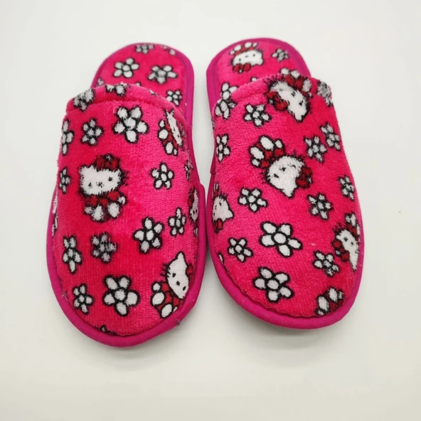 Kedi Desenli Pembe Renk Kadın Terlik - 9