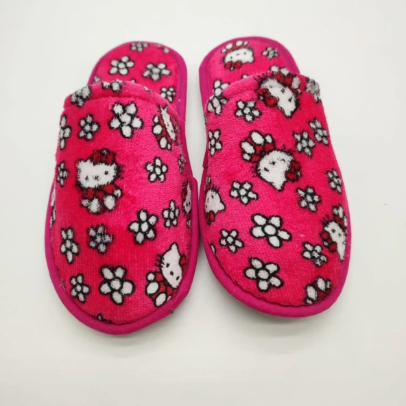 Kedi Desenli Pembe Renk Kadın Terlik - 4