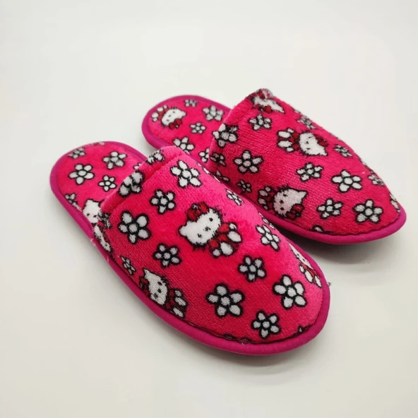 Kedi Desenli Pembe Renk Kadın Terlik - 10