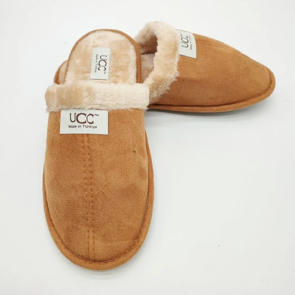 Taba Renk Şık Tasarımlı Tüylü Model Kadın Terlik - 7