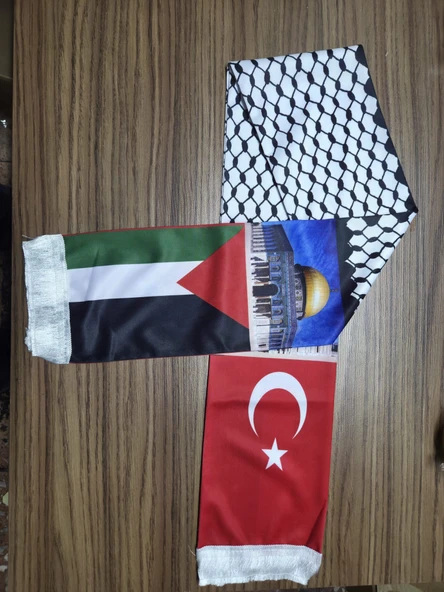 FİLİSİTİN VE TÜRK BAYRAĞI SATEN ATKI - 2