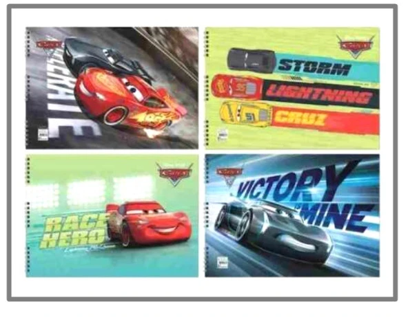 Cars Resim Defteri 25X35 15 Yaprak Spiralli