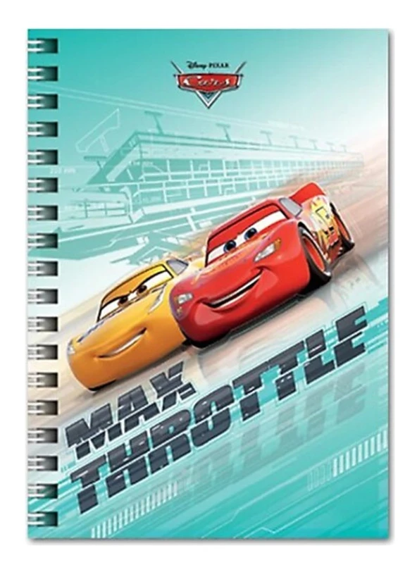 Cars 80 Yaprak Çizgili A6 Not Defteri Spiralli