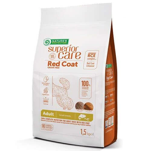 Natures Protection Superior Care Red Coat Küçük Irk Somonlu Kızıl Köpek Köpek Maması 1.5 Kg ürün görseli 1