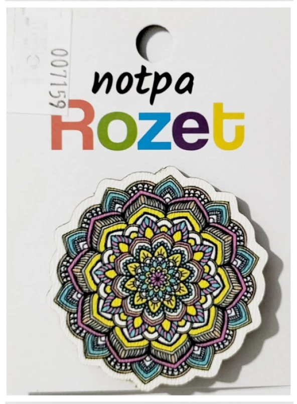 Notpa Rozet Ahşap Mandala Şekilli - 3 adet