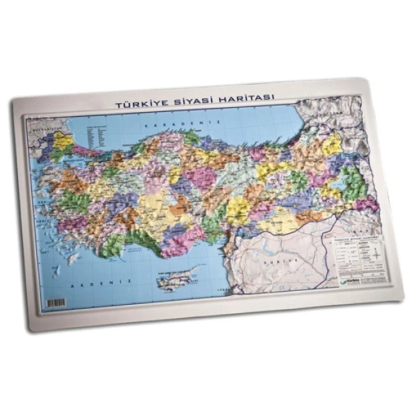 Gürbüz Türkiye Siyasi Haritası Kabartmalı 35X50Cm