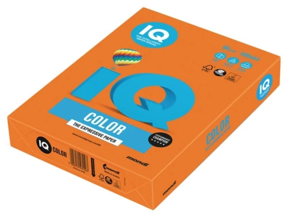 IQ Color Renkli Kağıt A4 80 Gr 500Lü Turuncu