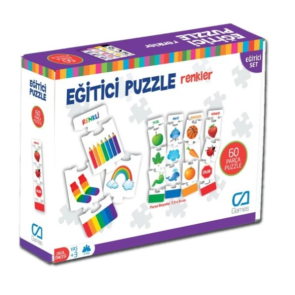 Ca Games Eğitici Puzzle Renkler 60 Parça