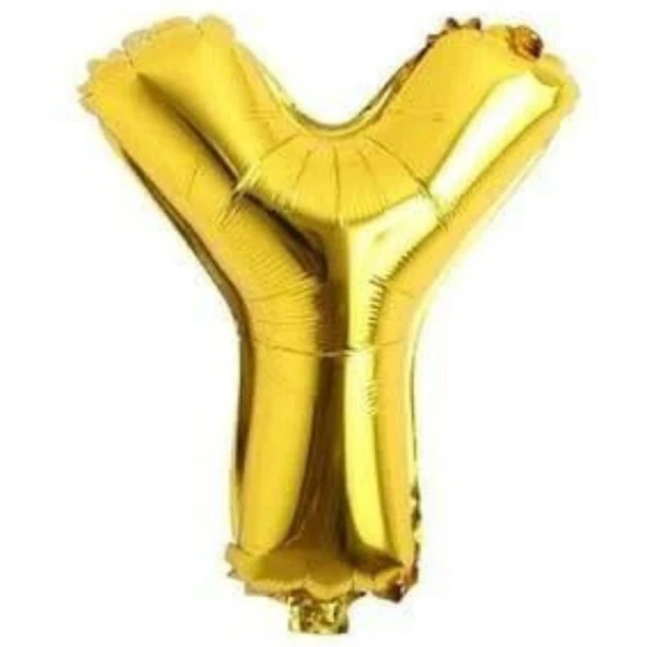 Folyo Harf Balon Y Harfli Helyum Balon Doğum Günü Gold Folyo Harfli Balon, Parti Malzemeleri