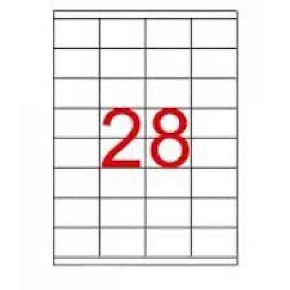 Ekstrafix A4 Lazer Etiket 5,25cmX4,1cm 100 sayfa 2800 etiket - 1
