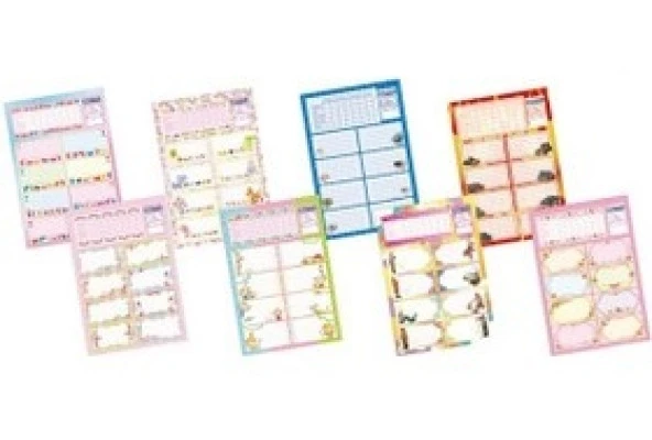 Gıpta Mia Ders Programlı Okul Etiketi 5 adet