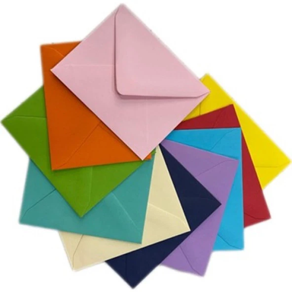 Renkli Zarf 10lu Küçük