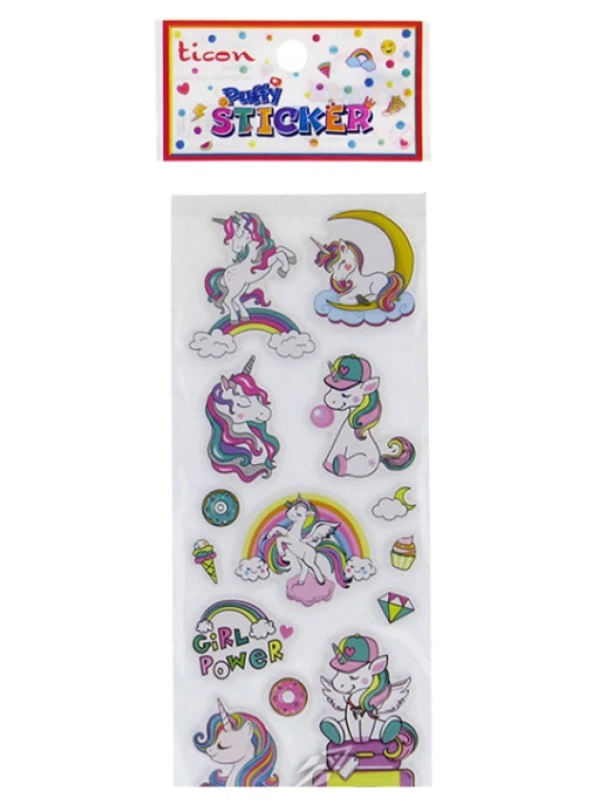 Ticon Sticker Unicorn 1 - 3 adet