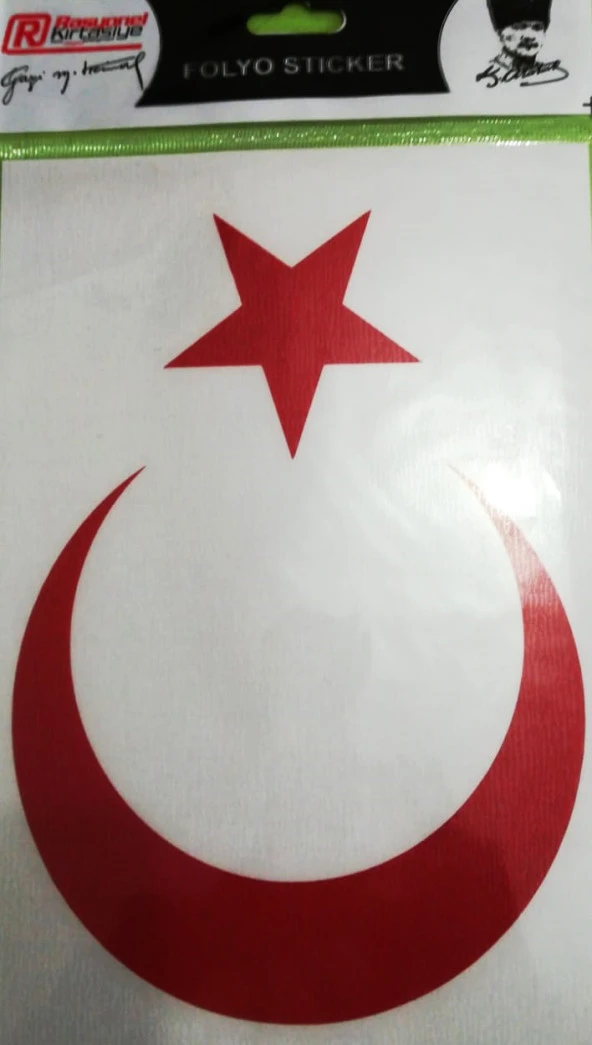 Rasyonel Ay-Yıldız Sticker Yapışkanlı a5