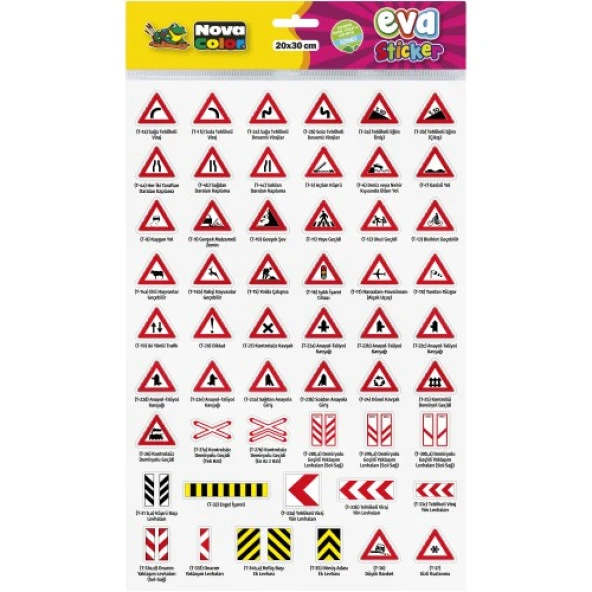 Nova color Eva Sticker Trafik İşaretleri