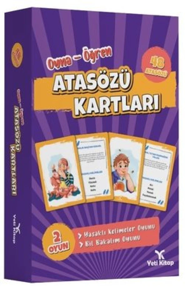 Yeti Kitap - Atasözü Kartları 2 Oyun