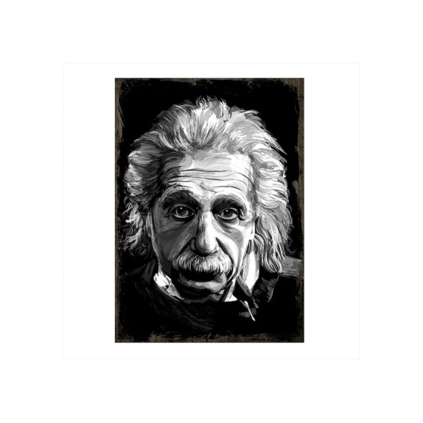 Albert Einstein Ahşap Poster 20x30