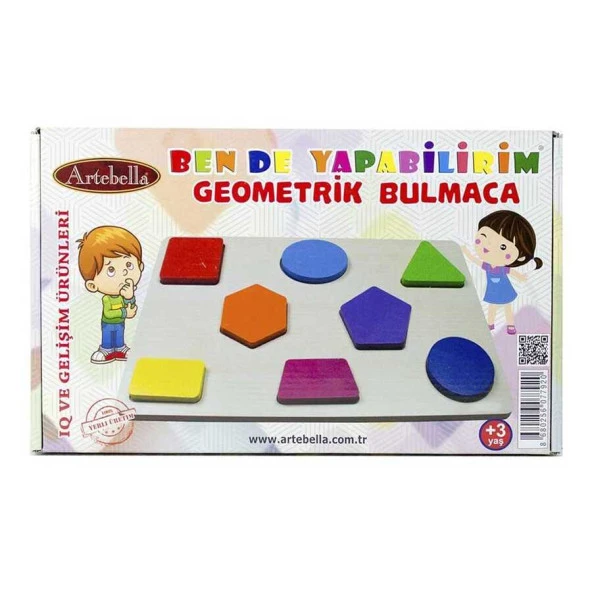 Artebella Iq Ve Gelişim Ürünleri Ahşap Geometrik Bulmaca ürün görseli 1