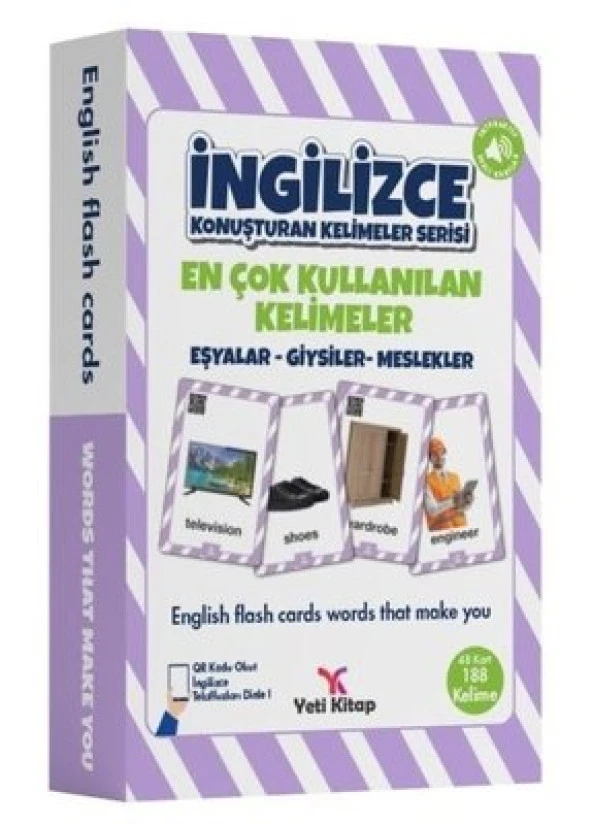 Yeti Kitap - İngilizce Konuşturan Eşyalar Giysiler Meslekler