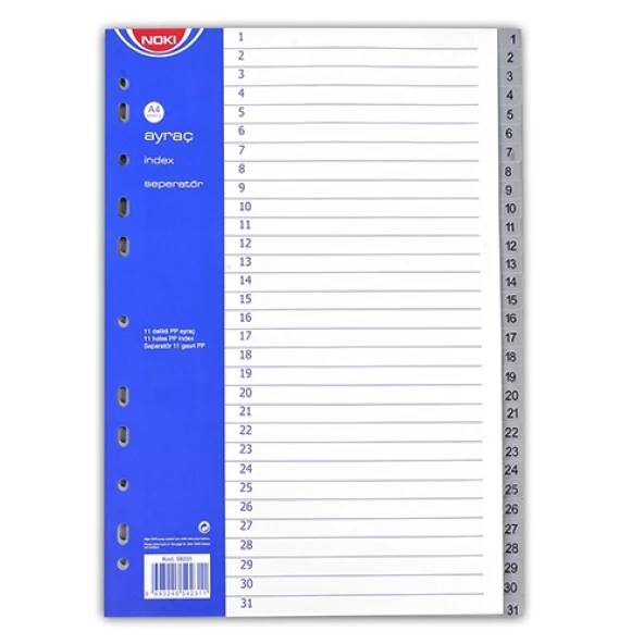 Noki Ayraç 1-31 Rakamlı