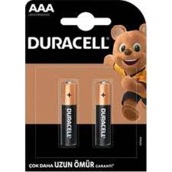 Duracell İnce Kalem Pil AAA 2 Li