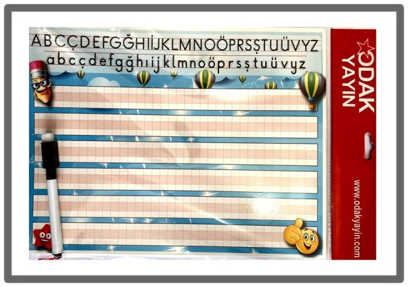 Odak Yayın Yazı Çalışma Kartı Kalemli A4 ürün görseli 1