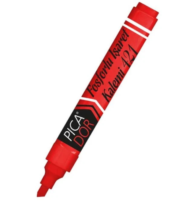 Picador Fosforlu Kalem Doldurulabilir Kırmızı