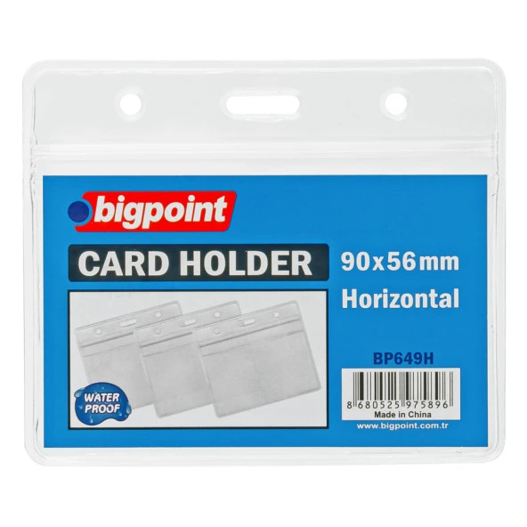 Bigpoint Kilitli Kart Poşeti Yatay 95x58mm 3 adet