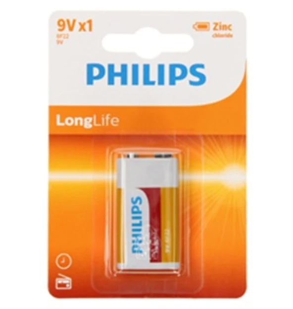 Philips Longlife Çinko 9 Volt Pil