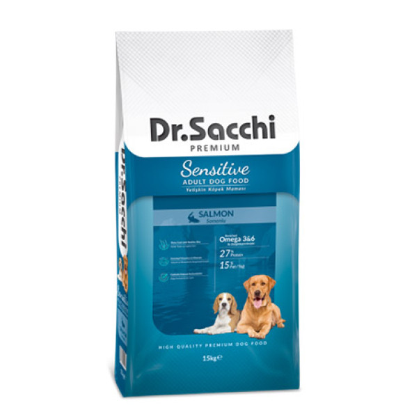 Dr. Sacchi Somonlu Yetişkin Köpek Maması 15 Kg